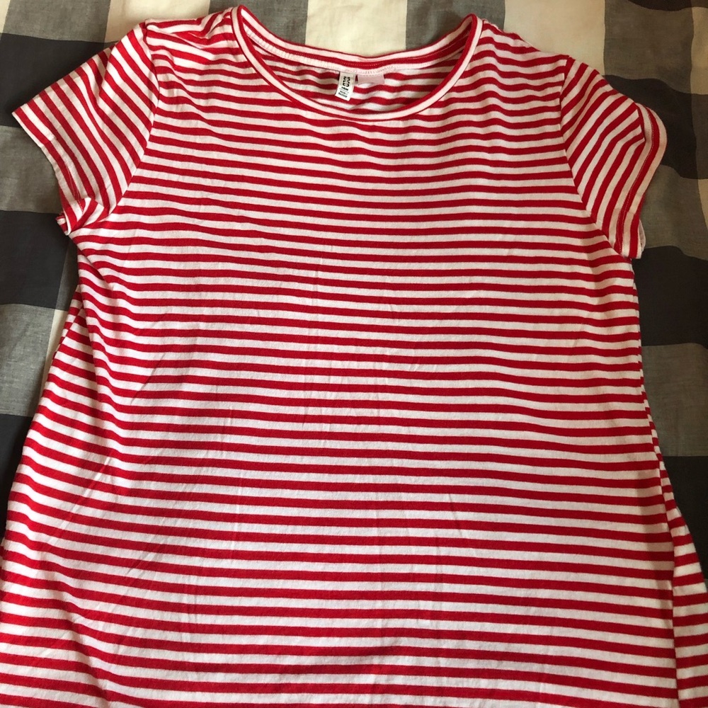 H&M red striped tee